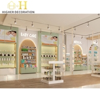 Conception de magasin de pharmacie, vitrine de présentation pour la vente au détail, comptoir de présentation personnalisé pour dispensaire, étagères de pharmacie pour l'affichage sur comptoir de pharmacie