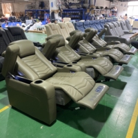 Wasabi Grüne Kinosessel-Sofas aus Echtem Leder, Kinosaal-Sofa, Kinosaal-Massagestuhl, Wohnzimmer-Sofa mit Liegefunktion