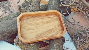 Elegante Bandeja Artesanal de Madera con Platos de Madera de Acacia y Mango Natural Diseñada para Servir Alimentos y Postres de Forma Ecológica - Product Image 2