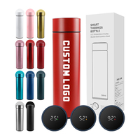 Thermos portable en acier inoxydable personnalisé pour entreprise, 500 ml, à double paroi, réutilisable, bouteille d'eau intelligente avec filtre