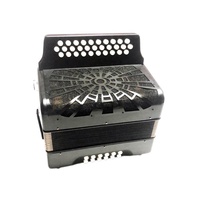Accordéon Diatonique Professionnel Seasound Factory 31 Boutons 12 Basses JB3112D Noir 3 Chorales Portable en Bois pour Étudiants