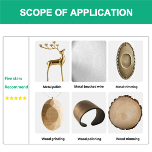 Brosse à lamelles cylindrique montée sur roue, grain 60 à 320, outil abrasif pour le nettoyage et la finition du <span class=keywords><strong>fonte</strong></span> - Product Image 2