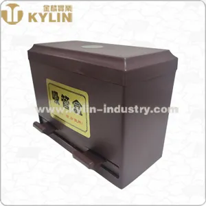 ready to ship horizontal plastic straw dispenser with wood finishing bar cafe KTV used straw dispenser