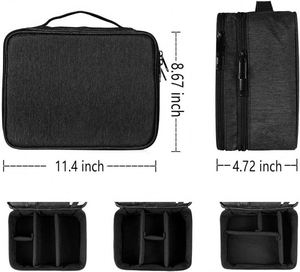 Sac de rangement pour câbles imperméable certifié BSCI pour accessoires électroniques, double couche, grand format, antichoc - Product Image 2