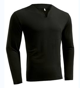 Nuova vendita calda autunno collo a V Fitness grandi dimensioni tratto comodo manica lunga sport t-shirt <span class=keywords><strong>abbigliamento</strong></span> <span class=keywords><strong>uomo</strong></span> moda - Product Image 2