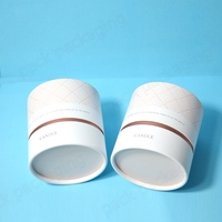 Emballage de tube en papier pour bougie avec logo personnalisé de luxe, boîte cylindrique ronde en kraft recyclable, emballage de pot à bougie en carton