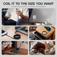 Câble magnétique tressé en nylon de 1m 60W 100W USB C à C Câble de chargement magnétique rapide de type C pour iPhone 16 17