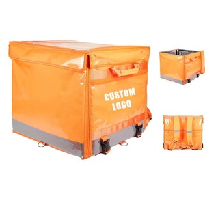 Sac à dos isotherme imperméable 600D pour livraison <span class=keywords><strong>de</strong></span> pizzas, ouverture par le haut, avec bandes réfléchissantes <span class=keywords><strong>de</strong></span> sécurité - Product Image 1