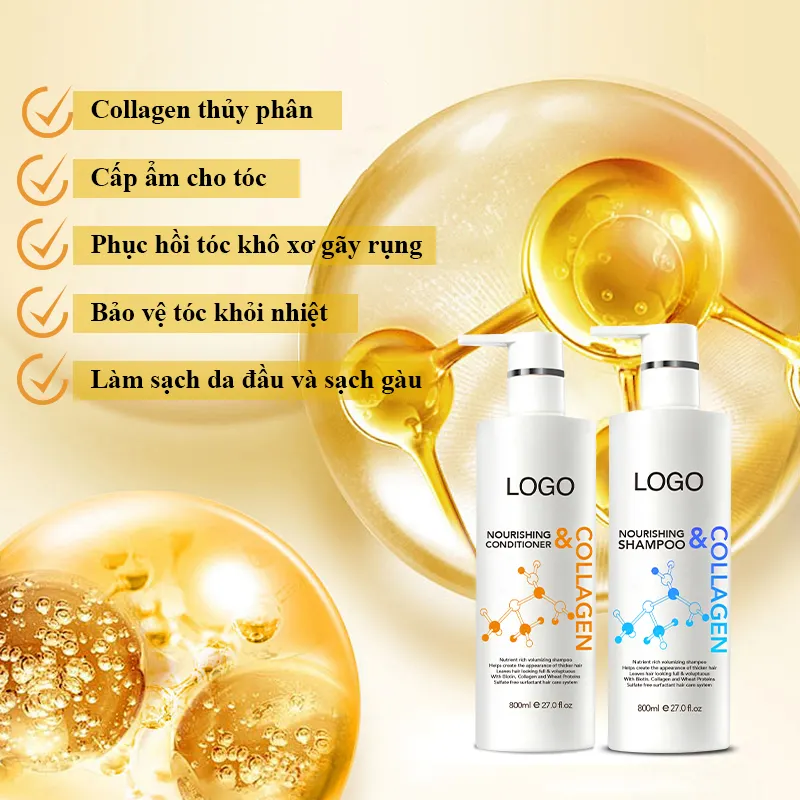Logo personalizzato Oem Shampoo prodotto organico per la cura dei capelli cheratina biotina solfato solfato senza collagene per capelli Shampoo