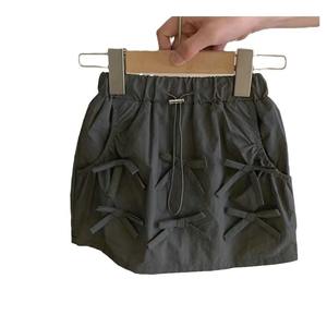 Venta al por mayor 2024 Falda con lazos Sólido Niños Cargo Faldas - Product Image 1