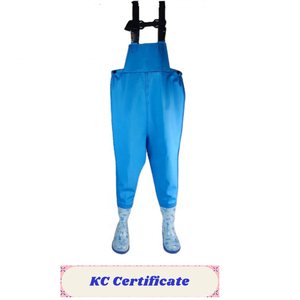 KC Blue Kids impermeabili trampolieri da pesca in pvc stivali da wading da ragazza con scarpe da pioggia - Product Image 2
