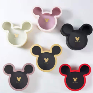 Mickey Mouse Round Cardboard Flower Box PVC Window Display Round Floral Paper Box Preserved roses flower packing box