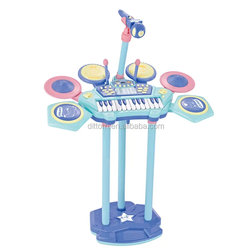 Instrumento Musical de tambor de Jazz para niñas, Piano eléctrico con teclado, canciones para cantar