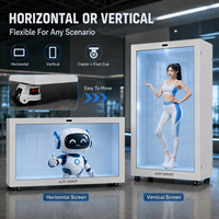 Boîte holographique interactive 3D de 22 à 98 pouces avec écran tactile pour publicité, contrôle par application/ordinateur, couleur intégrale, OEM