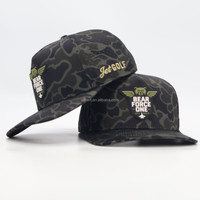 Casquette de baseball 5 panneaux camouflage laser personnalisée de haute qualité avec logo, broderie 3D, patch en caoutchouc PVC, casquette snapback pour le golf et les sports de plein air