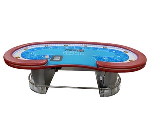 โต๊ะโป๊กเกอร์เท็กซัสโฮลเอ็มแบบวงรีสำหรับผู้เล่นมืออาชีพ 10 คน ระดับหรูหรา ผลิตจากโรงงาน - Product Image 4