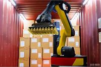 Système de robot de palettisation mobile pour conteneurs 20/40 pieds, convoyeur de chargement et de déchargement automatique, robot de palettisation à entraînement servo-électrique haute performance
