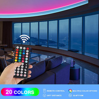 Bande LED intelligente USB IP65 SMD5050 RGB en cuivre 1m, thème jungle, effet phosphorescent, contrôle tactile à distance, films transparents ultra-fins