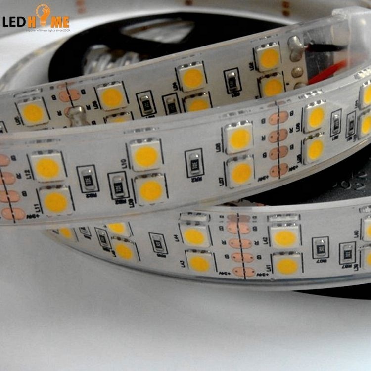 Double Row Led Light 15mm Width SMD 5050 3000K 4000K Lighting Decoration 24V Min Cut 50mm Ra 90 Light Strip
