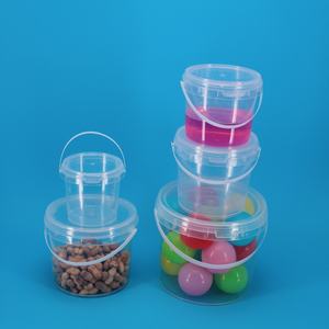 Seau rond transparent de 3 L de qualité alimentaire avec conception d'étanchéité, idéal pour le stockage de noix, de fruits secs, de sauces, de bonbons et plus encore - Product Image 4