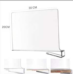 6 Stuks Een Pak Doorzichtige Ps Plastic Kasten Plank Kast Separator Fabriek Prijs Helder Acryl Plank Verdeler Voor Dichterbij - Product Image 6