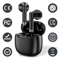 Audífonos TWS Inalámbricos Listos para Enviar, BTV 5.4, Auriculares para Juegos Resistentes al Agua, con Micrófono, Respuesta de 24h
