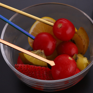Fourchette à fruits en acier inoxydable 304, fourchette à dim sum pour hôtel, fourchette à pain, petite fourchette en titane, bâtonnet à café, cadeau - Product Image 4