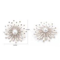 Broche en strass brillantes Lailna, nouveau Style, Badge moulinet, cadeau de noël, broche flocons de neige, 1 pièce