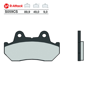 Plaquettes de frein moto R-Attack S059CS Carbone Céramique Avant Homologuées R90 - Product Image 1