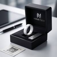 Bague intelligente NFC professionnelle en céramique bombée de 7 mm, puce Ntag 216, 1 pièce, finition brillante sans couture, accès numérique, fourniture d'entreprise