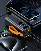Charge rapide PD100W centrale électrique avec lampe de poche charge rapide 18000mAh batterie externe pour ordinateur portable avec câble rétractable et écran TFT