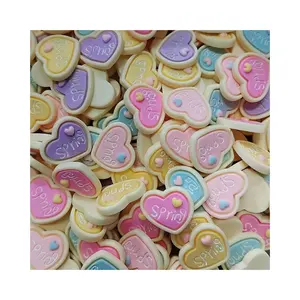 Cute Butterfly Heart Shaped Resin Flat Back Cabochon Fit Phone Deco Parts Embellishments For Hair Bows Accessories