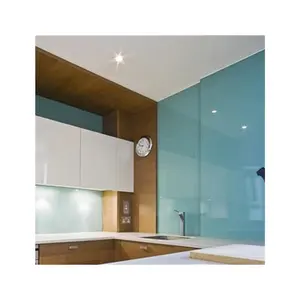 Open Kitchen Designer Lacquered Glass Sheet Tempered Painted Glass Wall