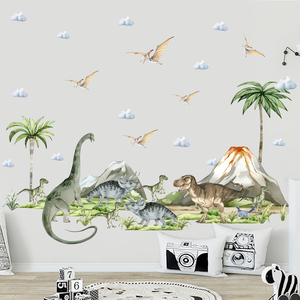 Set di 3 <span class=keywords><strong>Adesivi</strong></span> Murali con Dinosauri Cartoon, Decorazioni <span class=keywords><strong>per</strong></span> Soggiorno e Camera dei Bambini, <span class=keywords><strong>Adesivi</strong></span> in PVC Autoadesivi <span class=keywords><strong>per</strong></span> Casa - Product Image 3