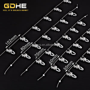 Rail de rideau à plis en S en aluminium pour vente en gros, rail de rideau à plis ondulés, rail de rideau à montage au plafond avec accessoires de glissière et de ruban - Product Image 4