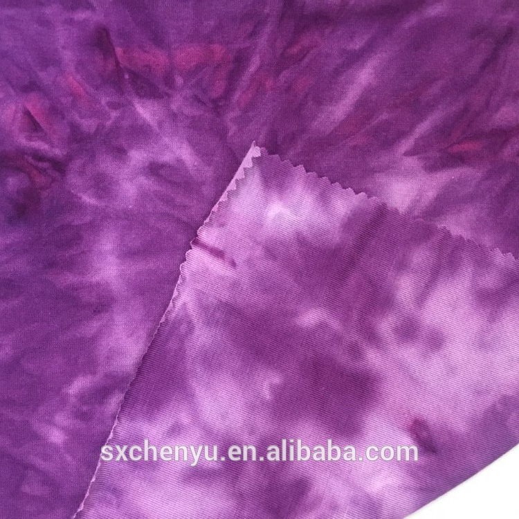 Вискоза/спандекс SJ (tie dying + watermark) трикотажная ткань