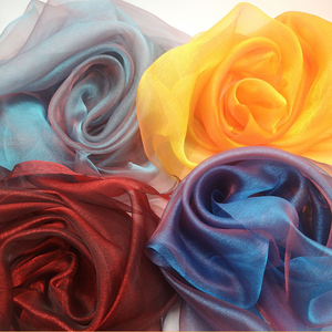 Sáng Bóng Kim Loại 100% Phản Quang Polyester Lỏng Organza Satin Vải Mềm Mại Lụa Sáng Satin Vải - Product Image 5