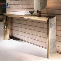 Table console moderne luxe pour hôtel Villa meubles haut de gamme salon entrée décorative couloir contrôle porche Table