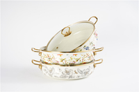 Marmites et Casseroles de Cuisson en Fonte Émaillée de Haute Qualité, Pot à Farine Émaillé