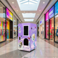 Distributeur de crème glacée, kiosque à crème glacée en libre-service, station de métro