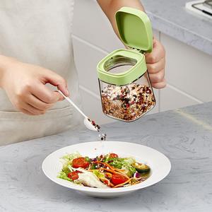 Ensemble de pots à épices Hy-14 taille M, récipients en verre hermétiques avec couvercle en plastique pour le stockage des assaisonnements solides, utilisation en cuisine - Product Image 3