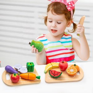 Jingphoohi — jouets pour enfants, ensemble d'aliments, coupe de légumes en bois, jeu pour les petits - Product Image 2