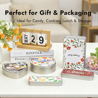 Boîte en métal vierge pour sublimation Prosub, emballage de bonbons, conteneur personnalisé, boîtes cadeaux en métal avec feuille d'aluminium