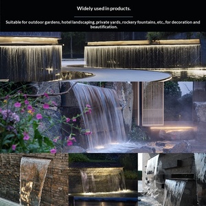 Cortina de Agua con Control Remoto de Acero Inoxidable, Cascada de Agua para Exteriores con Iluminación LED para Piscinas - Product Image 3