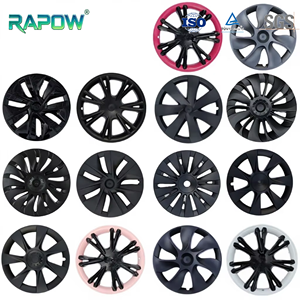 RAPOW pour <span class=keywords><strong>Tesla</strong></span> <span class=keywords><strong>Model</strong></span> Y, anneau décoratif de couvre-roue en acier de 19 pouces, LGZ-2, compatible - Product Image 1