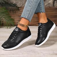Baskets blanches légères à lacets pour femmes, chaussures de sport tendance, style coréen, pour étudiantes, collection automne