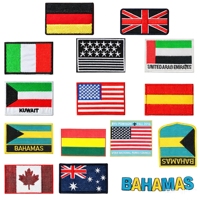 Écussons brodés thermocollants, drapeaux de pays, accessoires vestimentaires, décoration DIY, en stock prioritaire, personnalisables