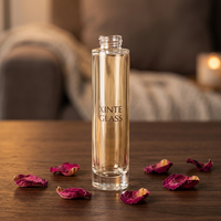 Mini flacons de parfum en verre 30 ml, cylindres transparents avec bouchon en bois, conteneurs de voyage pour parfum, emballage personnalisé, flacon cosmétique