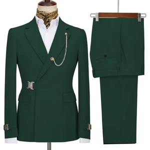 2026 Sommer Neu Stilvoller Zweireiher Herrenanzug mit Reverskragen – Hochzeits-Smoking-Set, <span class=keywords><strong>Blazer</strong></span>, Festanzüge, Stoffknöpfe für Partys - Product Image 5