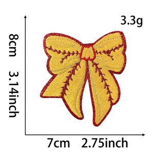 Patch thermocollant brodé à paillettes/sans paillettes, motif sportif (football, baseball), nœud rose, pour la décoration de chapeaux et de sweats à capuche - Product Image 4